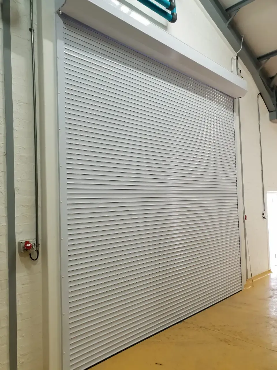 Commercial or industrial roller shutter installation.