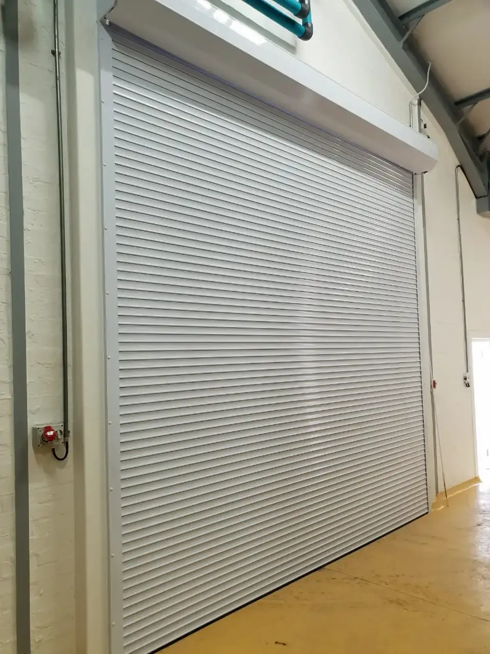 Commercial or industrial roller shutter installation.