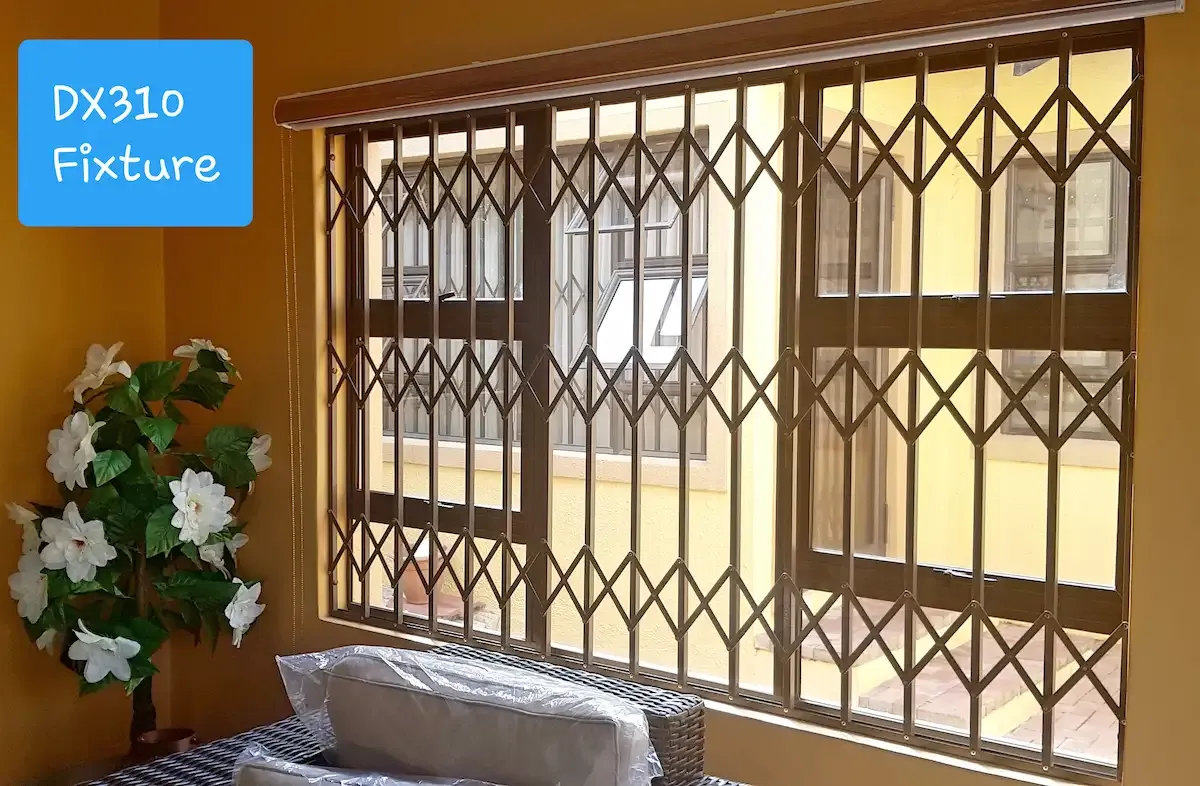 A window security fixture, fitted to a window opening.